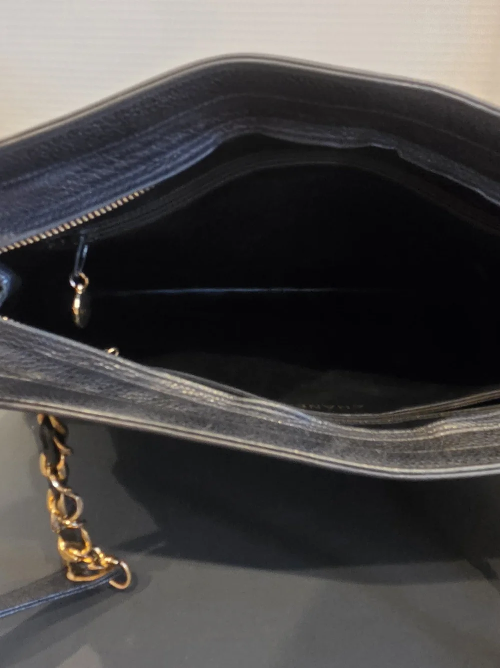Chanel Black Leather Chain-Handle Shoulder Bag